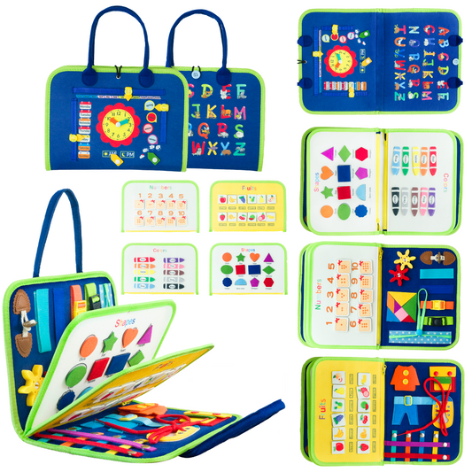 Busy Board for Toddlers, 89 PCS Learning Accessories, Toddler Travel Toys